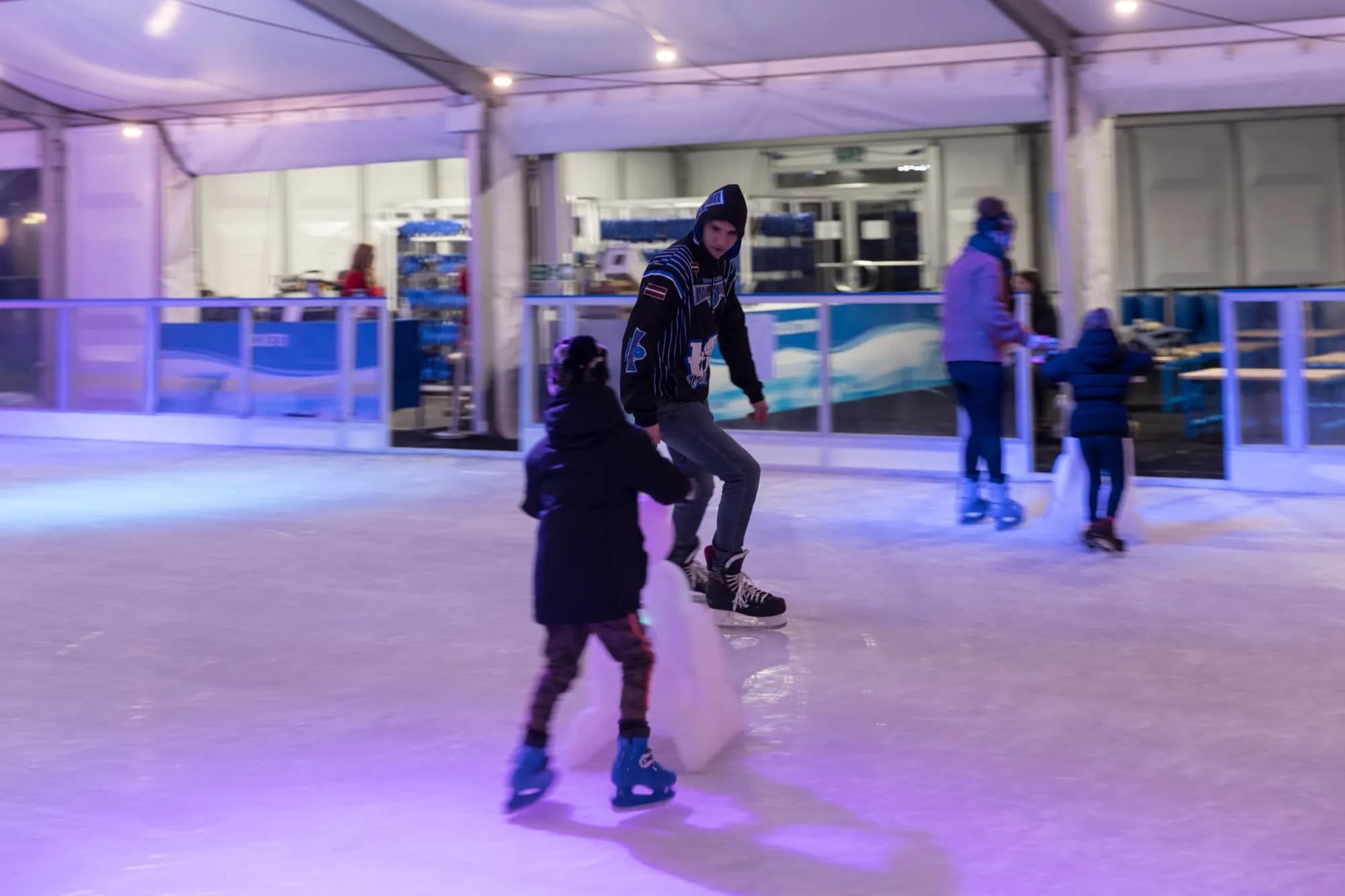 Skaters on the Corby rink