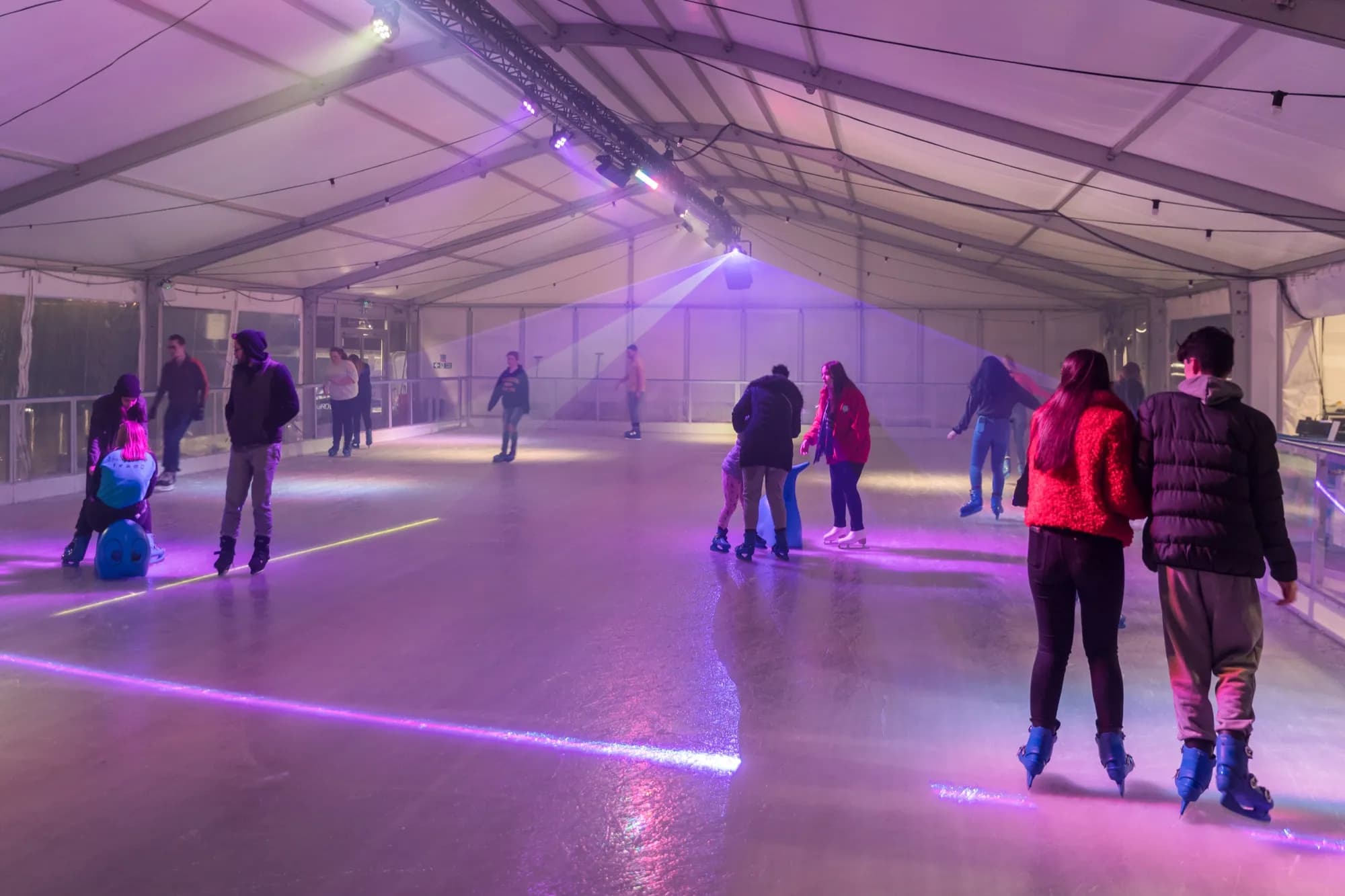 The covered rink in Corby town centre